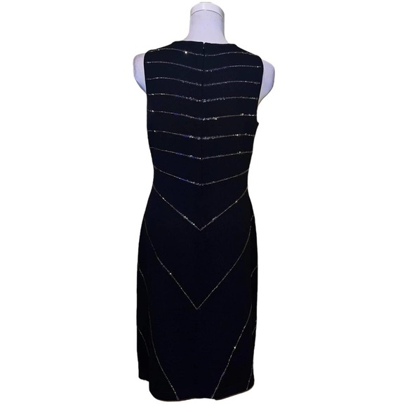 St. John Evening Knit Black Studded Dress Size 8 - Picture 4 of 6